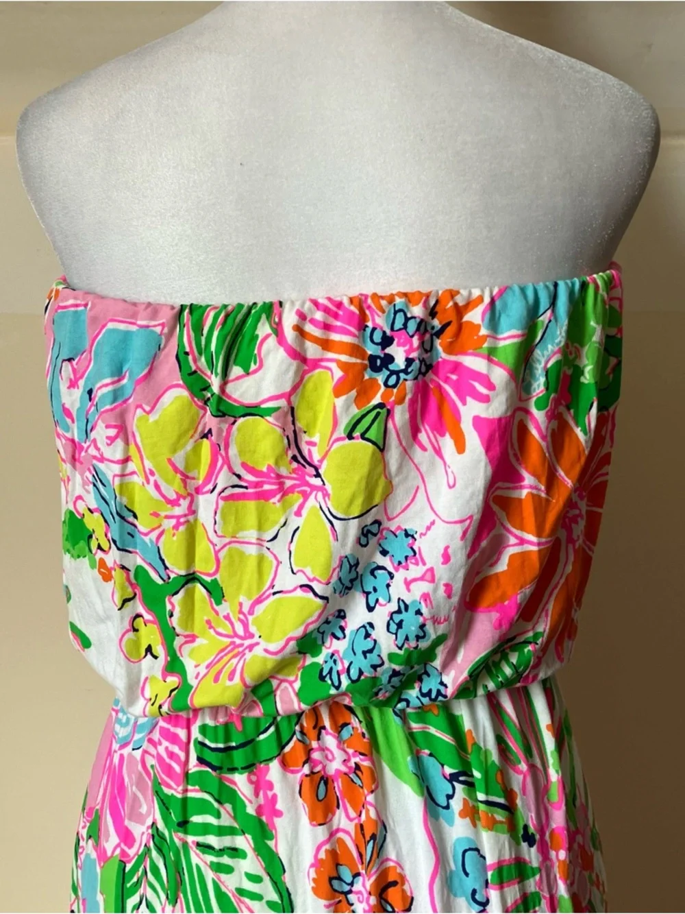Lilly Pulitzer for Target Nosey Posey Floral Strapless Maxi Dress size Medium - Picture 9 of 10